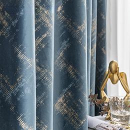 Cortinas cortinas modernas minimalistas ligeras de lujo cortinas francesas para sala de estar sombreado dormitorio terciopelo Retro productos terminados cortina