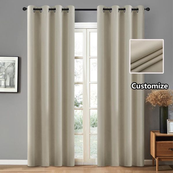 Cortinas Drapes Cortinas de apagón de color sólido moderno para sala de estar Ventana de dormitorio Anti frío