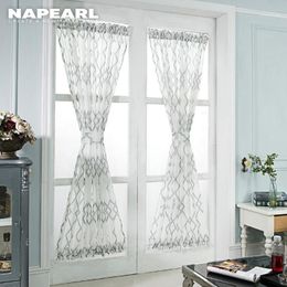 Rideaux rideaux NAPEARL Style européen rideaux de fenêtre courts pour porte draperie prêt à l'emploi cuisine élégant panneau unique décor à la maison1