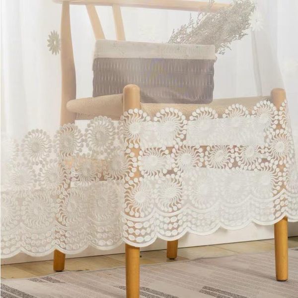 Rideaux Rideaux Nordique Minimaliste Petit Frais Brodé Tulle Baie Vitrée Balcon Personnalisation Rideaux Pour Salon Salle À Manger Chambre