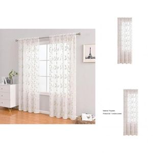 Rideaux en Polyester Semi-transparents, panneaux de fenêtre, broderie romantique, écologique pour chambre à coucher