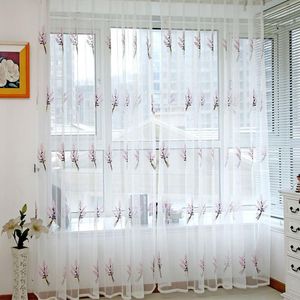 Rideaux rideaux transparent Tulle nordique fenêtre traitement Voile drapé cantonnière 1 panneau tissu salon chambre rideaux pour cuisine