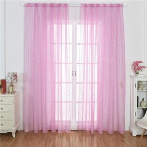 Rideaux Rideaux Brillant Fil Étoile Tulle Rideaux Pour Salon Moderne Sheer Chambre Tous Les Rideaux De FenêtreRideau RideauRideau