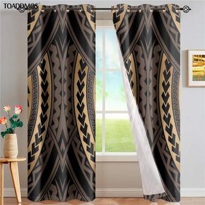 Rideaux Rideaux TOADDMOS Motif Tribal Polynésien Marron Fenêtre Rideaux Pour Chambre Salon Occultant Stores Pare-Soleil Décoration de La Maison Soleil Bli