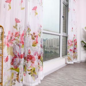 Gordijn gordijnen witte bloemen tule in pure gordijnen voor woonkamer De slaapkamer keuken schaduw raambehandeling blinds paneel Home Decora