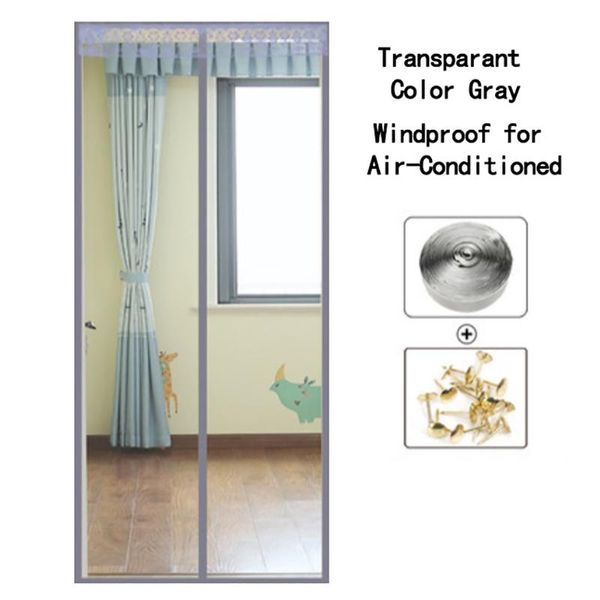 Rideau Drapés Hiver Été Coupe-Vent Porte PVC Plastique Transparent Climatisation Doux Rideaux Suspendus Séparateur De Pièce RideauRideau