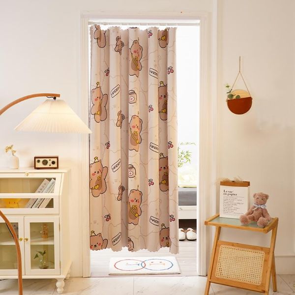 Cortinas YanYangTian, cortinas opacas transparentes para puerta, ventana para sala de estar, cortina de puerta antimosquitos con aislamiento térmico y térmico