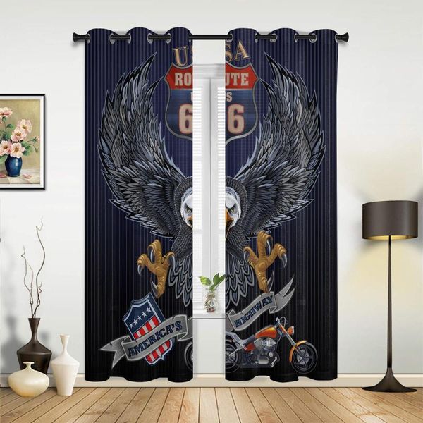 Rideau aigle bannière moto rideaux pour chambre salon rideaux cuisine enfants fenêtre moderne décor à la maison