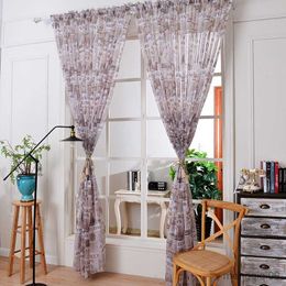 Curtain English newspaper tulle curtains for living room bedroom sheer curtain windows treatment home decoration R230815