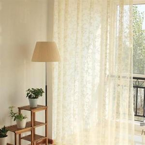 Rideau Européen Rideaux Pour Salon Chambre À Manger Fenêtre Tulle Jaune Beige Dentelle Sheer Tentures Serape Décor À La Maison Tissu