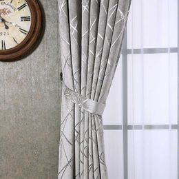 Rideau européen moderne en chenille, pour salon, chambre à coucher, fenêtre, jacquard argenté, décoration de maison, cortinas