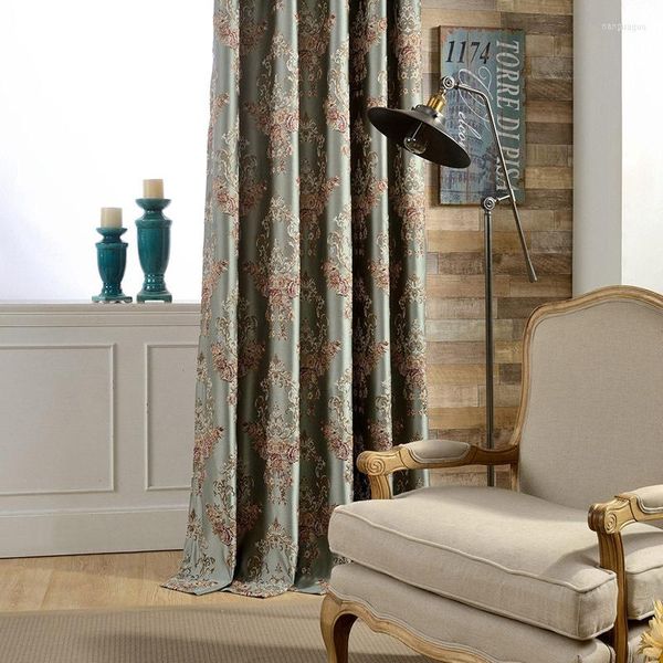 Rideau européen Simple lumière luxe haute précision rideaux pour salon salle à manger chambre Jacquard tissu Style chinois