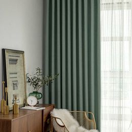 Gordijn Europese stijl verduisteringsgordijn voor woonkamer effen kleur gordijn aanpassen Pour le Modern Cortinas