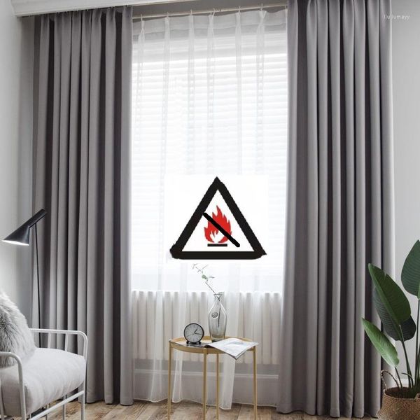 Cortina minimalista de estilo europeo, cortinas para sala de estar, opacas, ignífugas, antifuego, para dormitorio, ventana, puerta de ducha, divisor