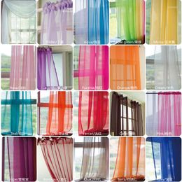 Cortina estilo europeo sólido color multicolor multicolor escollar cortinas de puertas de la puerta del panel transparente para sala de estar
