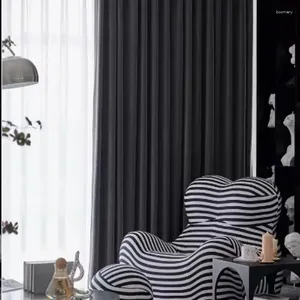 Rideau de style européen rideaux en velours pour le salon chambre gris série de tissu minimaliste moderne.