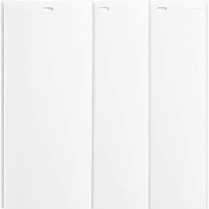 Rideau Factory Direct Store vertical en PVC Lattes de rechange incurvées Blanc lisse 82,5 x 3,5 (paquet de 3)