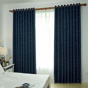 Gordijn Fashion Silver Star Blackout Curtains For Kids Child Slaapkamer Moderne Drapes Room Home Decor Living Window Behandelingen