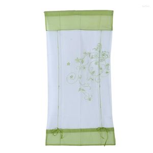 Fleur de rideau brod￩e courte pour la cuisine romane romaine romaine liftable cravate cafe el 1pc poche de tige