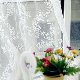 Rideau Fleur Tulle Transparent Fenêtre Voile Drapé 1 Panneau Tissu