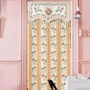 Gordijn French Rose Gedrukte deur Tapestry Tapestry Huis Woonkamer Decor Luxe fluwelen gordijnen Keukenpartitie Venetiaanse blind