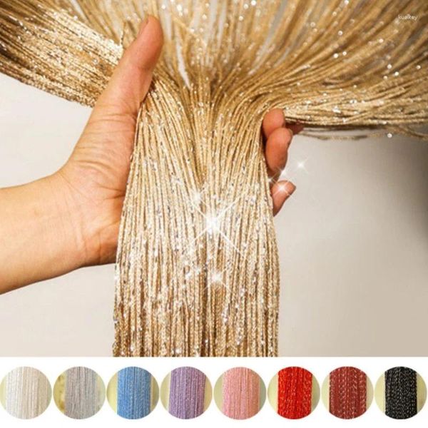 Rideau à paillettes pour porte, ruban argenté, pompon brillant, cantonnière de ligne Flash pour fenêtre, décoration de la maison