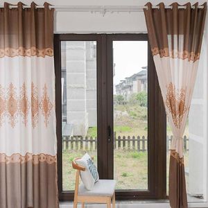 Gordijn grijze black -out gordijnen voor woonkamer slaapkamer raam linnen schaduw modern - klaar voorraad