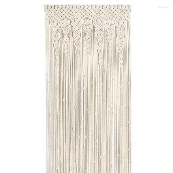 Rideau tissé à la main tenture murale grande tapisserie fil de coton tricoté porte fête de mariage Boho décoration de la maison fond