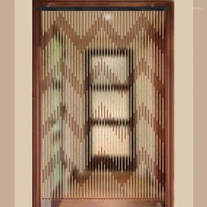 Rideau stores de porte en bois de haute qualité Perles d'écran fait à la main Diviseur de pièce 31 ligne non toxique sans odeur 90x220cm