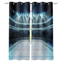 Gordijn Ice Hockey Field Blackout Curtains for Living Room Window Slaapkamer Keuken Drapes Blinds