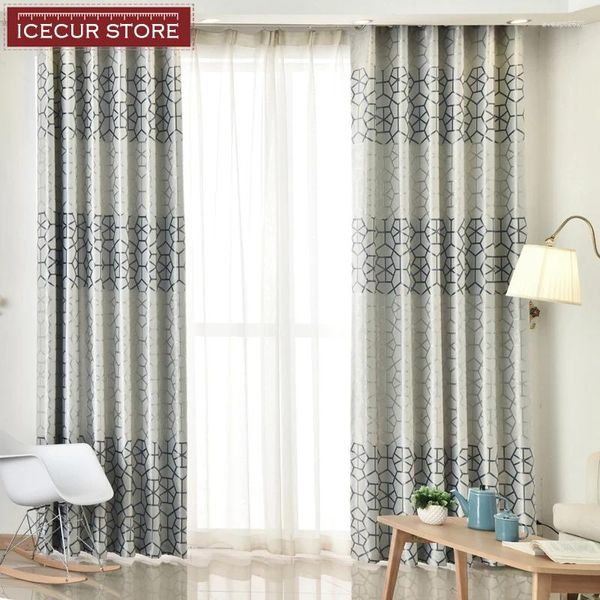 Rideau icecur de grande qualité Tissu épais tissu jacquard rideaux de courant pour le salon des draps de fenêtre de chambre à coucher de cuisine moderne