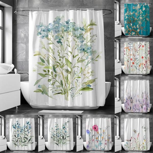 Rideau fleur idyllique Rose herbe et bois Art volant côté dentelle fleurs rideaux salon Polyester coton Rose tissu cuisine