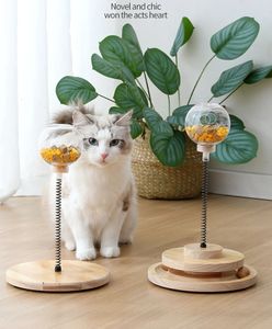 Gordijn Interactief kattenvoer speelgoed indoor kitten kat spelen carrousel puzzel feeder lekkage bal huisdier sport speelgoed Trackball 240119