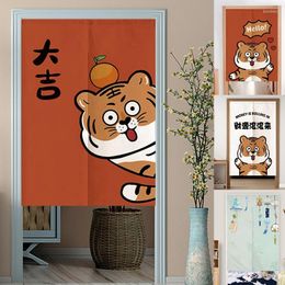 Gordijn Japanse deur voor keuken Split Noren Cartoon Tiger Gedrukte Partitie Caffee Restaurant Decoratief Drape Rideau de Salon