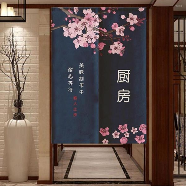 Rideau cuisine japonaise Restaurant boutique cloison porte lin coton tissu Fengshui décoration Noren suspendus demi-rideaux