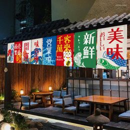 Cortina restaurante japonés tela colgante cocina decoración puerta cabeza bandera Sushi Sashimi publicidad
