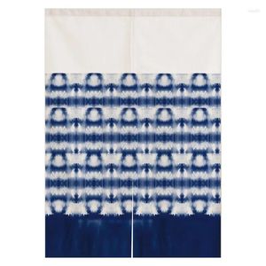 Gordijn Japanse stijl blauw blauw sereniteitspatroon ademend niet-pilling polyester voor el kamer badkamer en studio