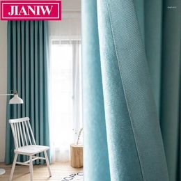 Rideau jianiw salon en faux lin solide rideaux d'obscurcissement pour les drapes modernes stores de chambre à coucher