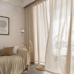 Gordijn linnen Japans raamscherm massief kleurgordijnen voor woonkamer moderne zonneschadiging garen slaapkamer studie wasbaar