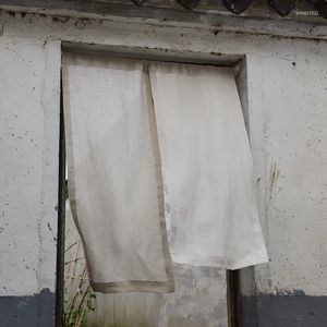 Tringle à rideau en lin fait à la main translucide japonais porte coulissante embrasse fenêtre blanche accessoires de cuisine blocage de sortie