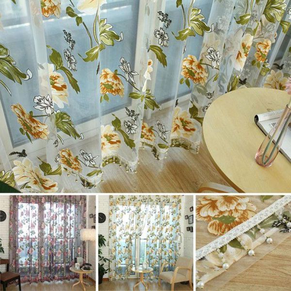 Rideau de luxe pour fenêtre 3D, tissu Tulle transparent, Textile chinois, fleur brodée, maison, plat, salon, Floral