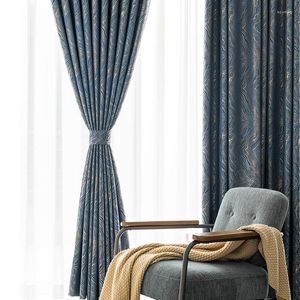 Rideaux de luxe nordiques pour salon et chambre à coucher, Simulation Jinshan Yinshan Jacquard moderne minimaliste, décoration personnalisée