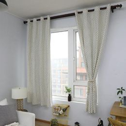 Rideau litchi arbre imprimé court fenêtre occultant moderne Simple ombre rideaux pour salon chambre drapé