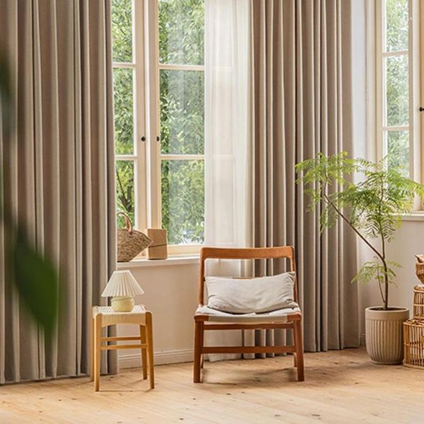 Fabricantes de cortinas, cortinas opacas de ventana de color sólido de alta calidad para la sala de estar