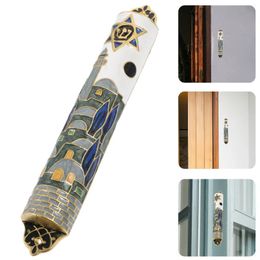 Rideau mezuzah ornement de la plaque de la plaque métallique rétro pour la porte d'entrée