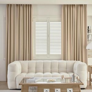 Rideau moderne occultant pour chambre à coucher couleur Beige fille Curtians salon fenêtre traitement rideaux haute ombrage 85% personnalisé