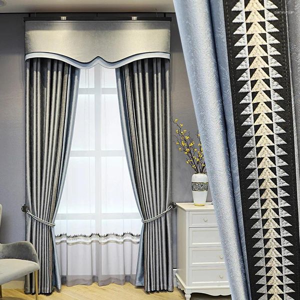 Rideaux modernes rideaux pour le salon et la chambre à coucher simples fenêtres de haute précision épaissies haut de gamme décoration de maison personnalisée