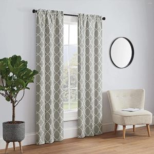 Cortina decorativa moderna con bolsillo para barra, cortinas para ventana para dormitorio o sala de estar (panel doble), 28 