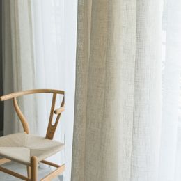 Rideau en lin de style japonais moderne, gaze épaisse, contracté, pour chambre à coucher, fenêtre ondulée, écran d'ombrage de balcon, 230919