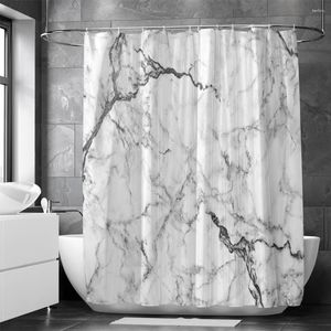 Rideau de douche imprimée en marbre moderne avec crochets accessoires de salle de bain les rideaux de partition imperméable sets de produits de réglage complet à la maison